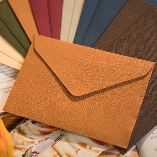 16 * 11.3CM Western style linen woven retro envelope
