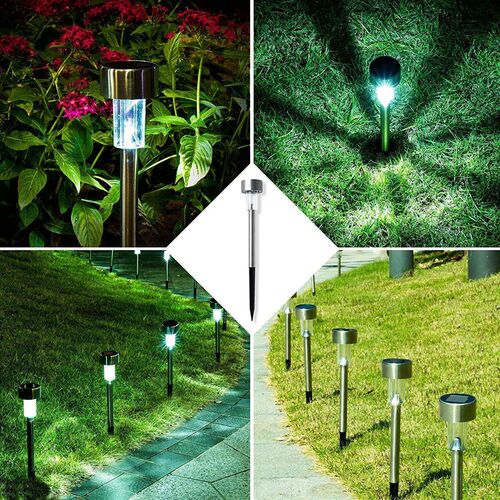 10PCS Solar Lights Outdoor LED Solar Garden Pathway Light  W