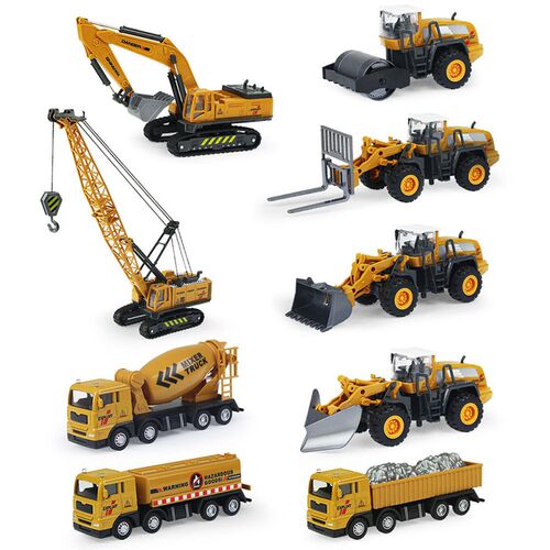 9 Styles Alloy Engineering Diecast Truck Toy Car Constructio