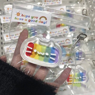 Cute Soft Squishies Rainbow Small Cat Squeeze Toys Antistres
