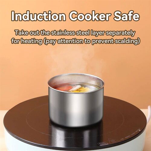 WORTHBUY Cute Thermal Bento Box Portable 304 Stainless Steel