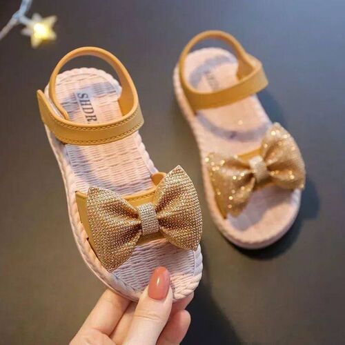 Kids Shoes Summer Sandals for Girls Bow Non-slip Soft Soled