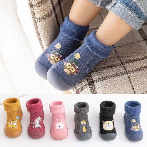 Autumn and Winter Toddler Shoes and Sock Baby Thickened Velv