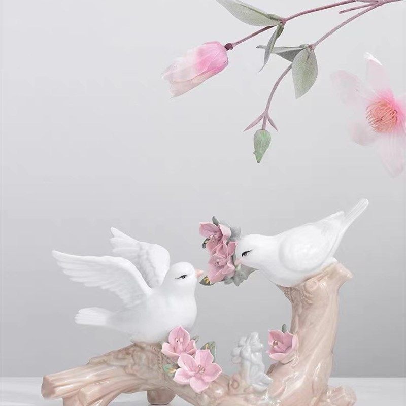 陶瓷小鸟摆件家居客厅酒柜软装饰品欧式创意房间酒柜玄关摆设,家居饰品,装饰摆件,淘宝优惠券,粉丝福利购,淘宝优惠卷