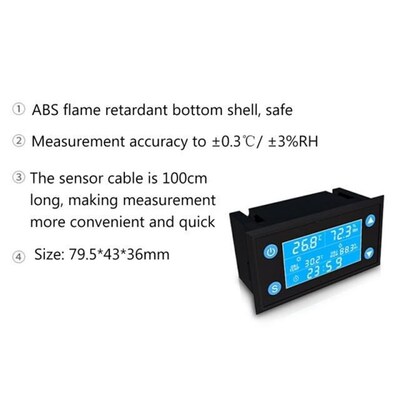 AC 110V-220V LCD Digital Temperature Humidity Controller Tim