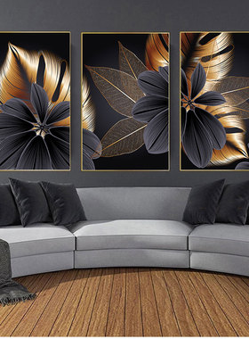 Art Painting Nordic Living Room Decoration Picture Black Gol