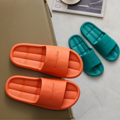 Women Slipper Shoes Soft EVA Non-Slip Flip Flops Couple Bath