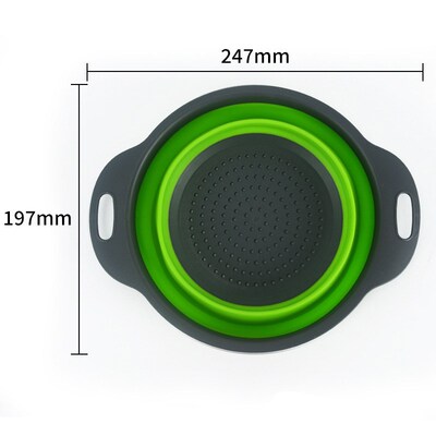 Factory Direct Sales Silicone Foldable Vegetable Basket Kitc