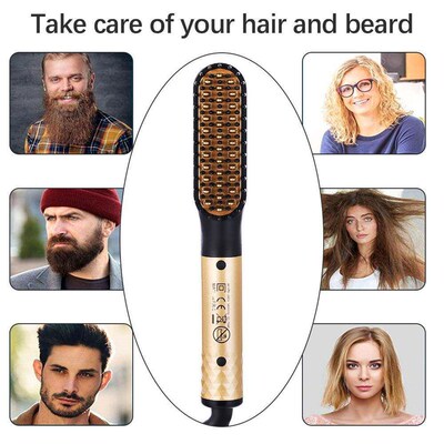 Professional Hair Comb Brush Beard Straightener Multifunctio