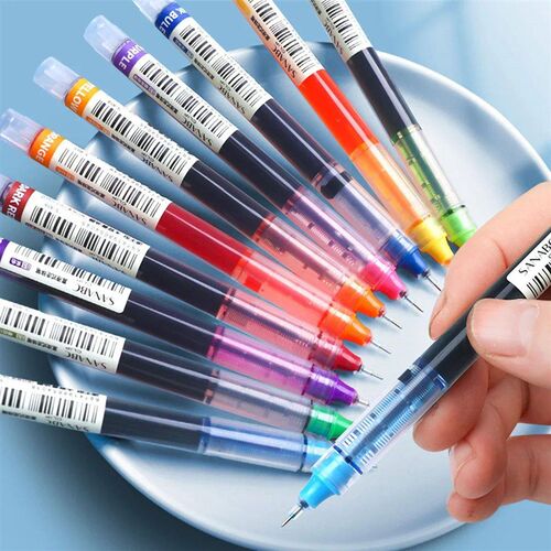 10 Pcs Color Gel pens.Quick Drying Large Capacity,0.5mm, su