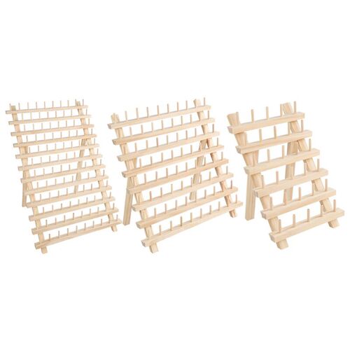Foldable Wooden Thread Holder 30/80/120 Spools Sewing Embroi