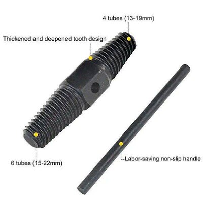 Broken Bolt Extractor Kit Carbon Steel Double Head Tap