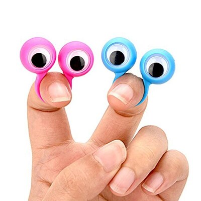 10/30PCS Eye Finger Puppets Toys Set Eye On Rings Googly Eye