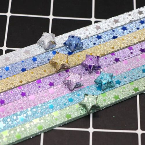 Single Sided Star Origami Paper DIY Cartoon Art Craft Scrapb