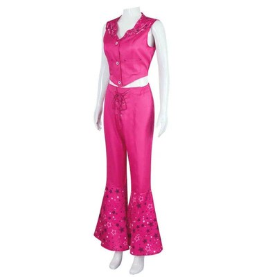 Movie Barbi Cosplay Rose Red Bell Bottoms Barbe Cos Suit