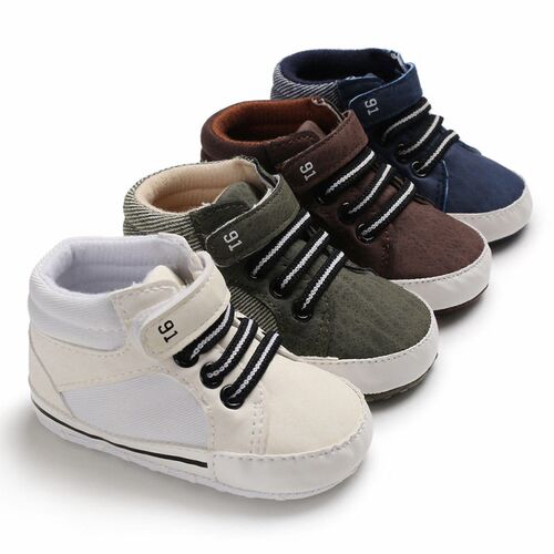 0-12 Months Baby Shoes Male Baby Mid-high Soft Sole Non-slip