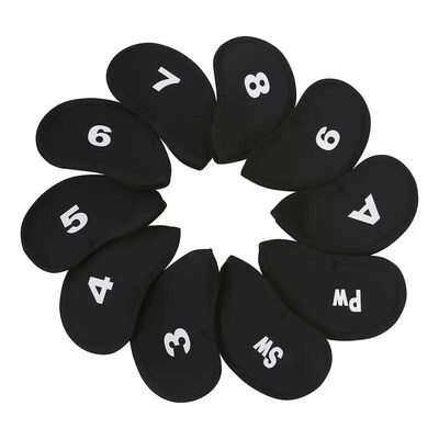 10pcs Golf Head Cover Club Iron Putter Head Protector Set