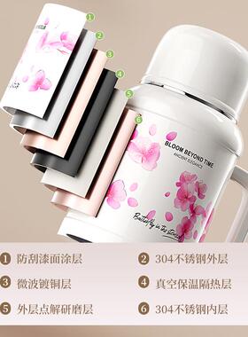 新款保温水壶高颜值式食品304355不锈闷茶壶大中容量家级用保钢暖