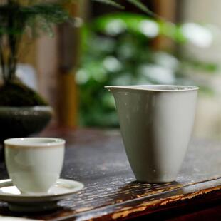 溪堂冰釉仿北古公道杯日式家用陶功夫茶具茶海无品牌/分茶器公台