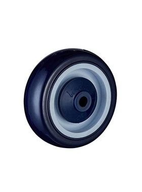 林春2系3寸圆弧蓝色PU边刹车万向轮单个承载190斤脚轮2-3WJ78-SB1
