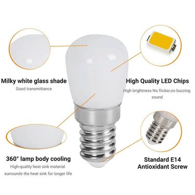 New LED Light Bulb E12 E14 220V Refrigerator Bulbs Refrige D