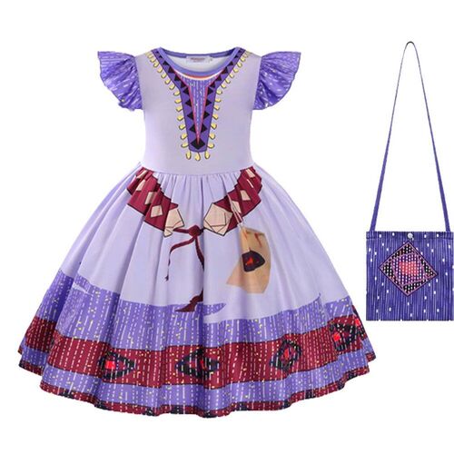 Girl Asha Dress Movie Star Wish Cosplay Princess costumes