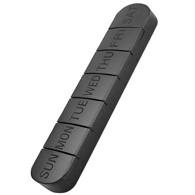Black Portable Medicine Case Pill Box Vitamin Case Travel ga