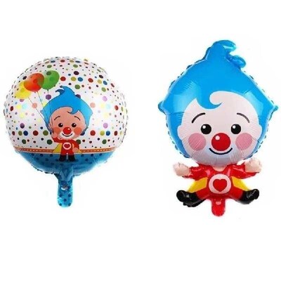 1pcs Cartoon Plim Plip Clown Foil Balloons 44x67cm Air