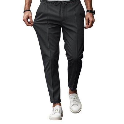 Tie rope mens small leg pants men