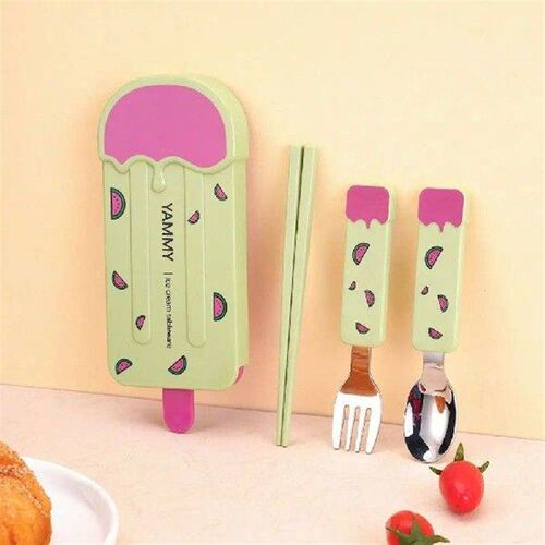 New 304 Stainless Steel Chopsticks Fork Spoon Set Reusable