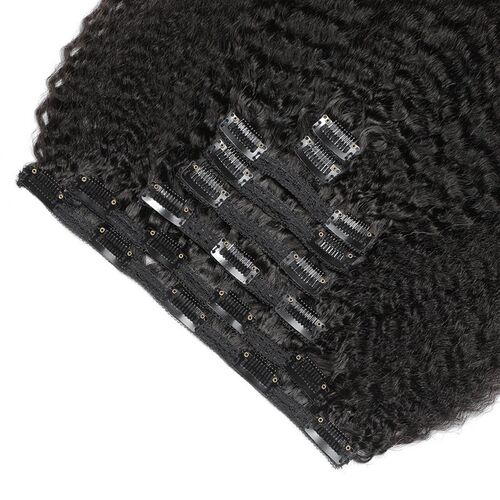 Real-person Hair Wig Clip Hair 8-piece Set Kinky Straight Cl