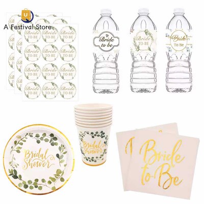 Bride To Be Paper Sticker Tableware Napkins Cupcake Wedding
