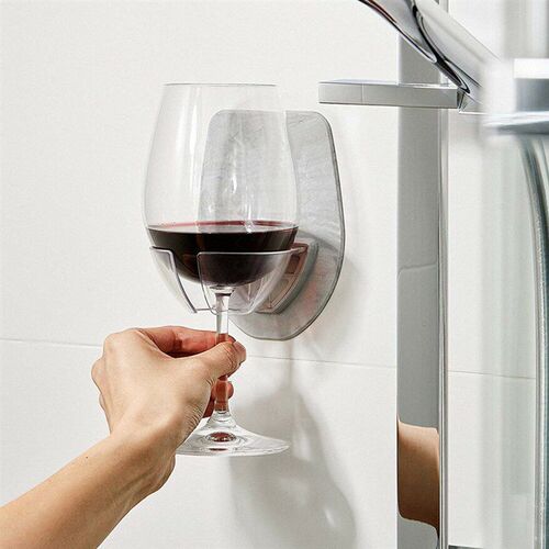 Durable Wine Glass Holder Storage Rack Simple Bathroom Wall