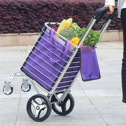 35L Shopping Cart Aluminum Alloy Trolley Car with A Cover Ca