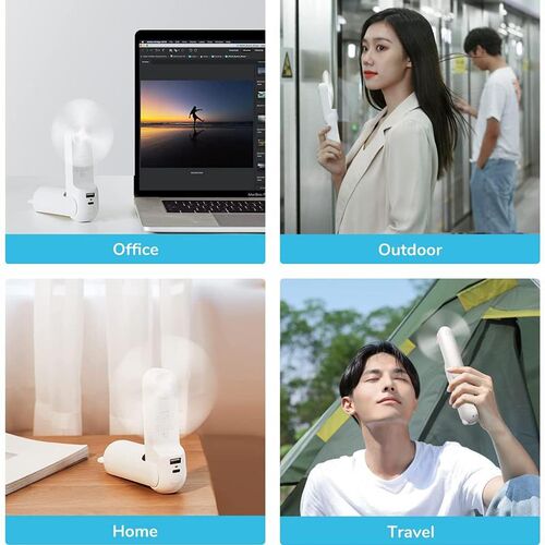 Handheld Mini Fan 3 IN 1 Hand Fan Portable USB Rechargeable