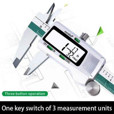 Vernier Caliper LCD Digital Display Stainless Steel Gauge
