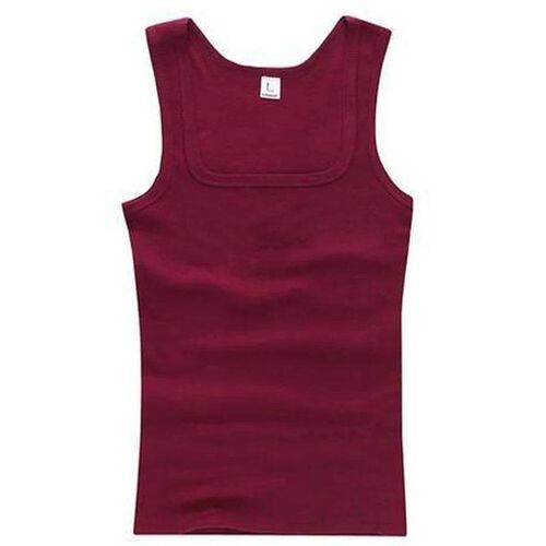 Solid Color Square Neck Tank Top Cotton Men Women Vest Fitne