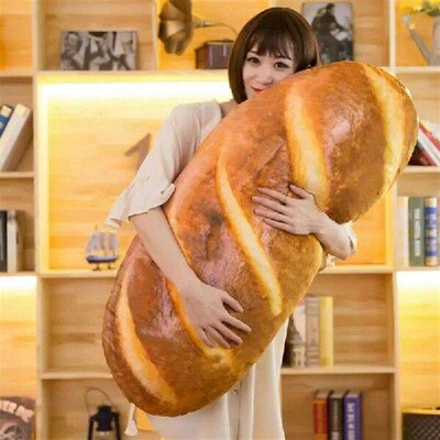 Bread Design Plush Throw Cushion Soft Washable Removable