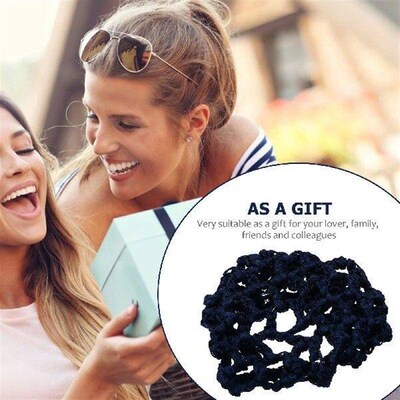 8pcs Black Large Mesh Invisible Hairnet for Kids Dance