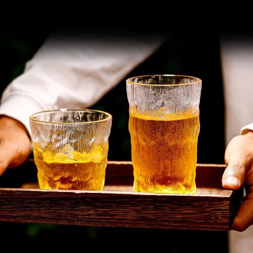 Glacier hammer glass Clear glass juice coffee glass beer mug