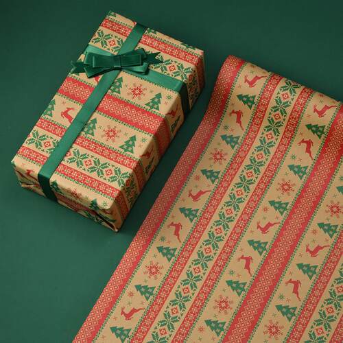 10 Roll Christmas Gift Wrapping Paper Xmas Tree Snowflake