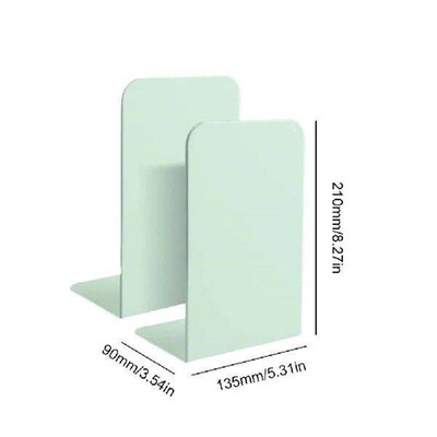 1Pair Bookends L-Shaped Metal Book Ends Anti-Slip Heavy