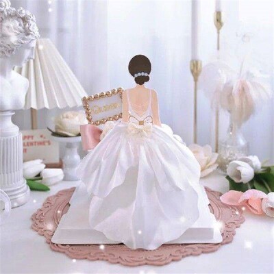 1PC New Creative Happy Birthday Cake Toppers Back Silk