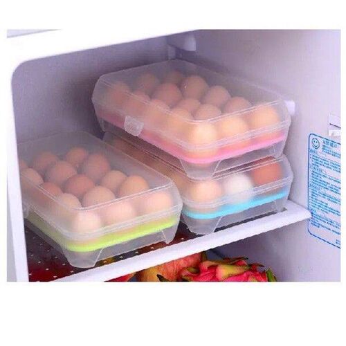 1PC Egg Storage Box 15 Grid Plastic Portable One Layer Egg