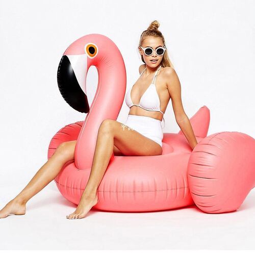 60 Inches Pink Inflatable Flamingo Unicorn Pool Floats Swim