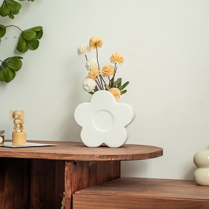 【可爱少女心】花朵陶瓷花瓶客厅餐桌插花摆件装饰品办公室花插,家居饰品,花瓶,淘宝优惠券,粉丝福利购,淘宝优惠卷