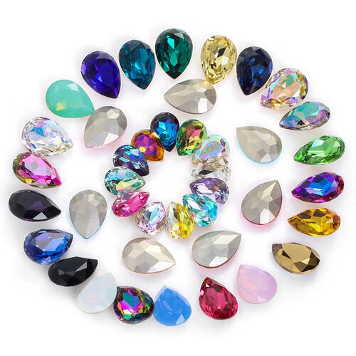 Twinkling Violet Tear Drop K9 Glass Rhinestones Glass Crysta