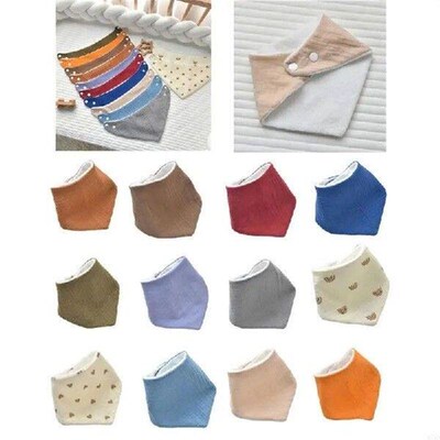 97BD Bib for Baby Newborns Drooling Bib Cotton Burp Cloth