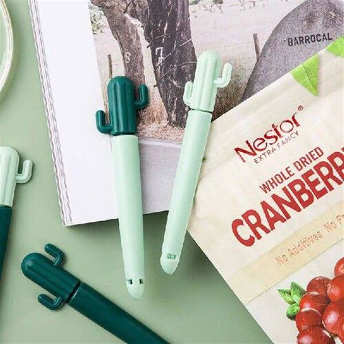 5Pcs Reusable Cactus Sealing Clip Portable Food Snacks
