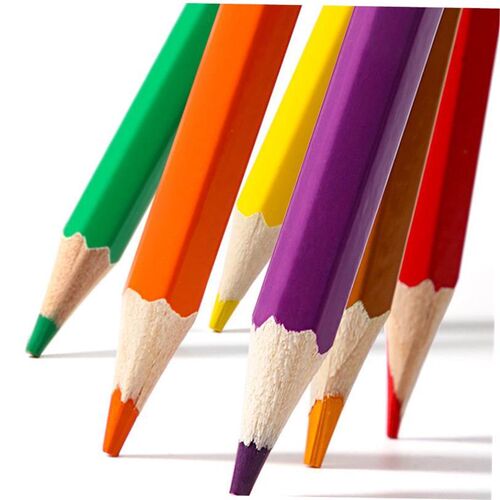 Oil colored pencil students draw 48 color pencils by hand